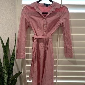 J.Crew long sleeve, tie waist shirtdress